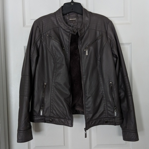 J2 Jackets & Blazers - 🛍️ Sherpa Lined Faux Leather Moto Jacket